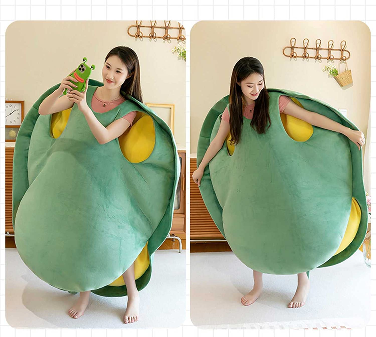 Wearable Turtle Shell Pillows - Green - Zentronix