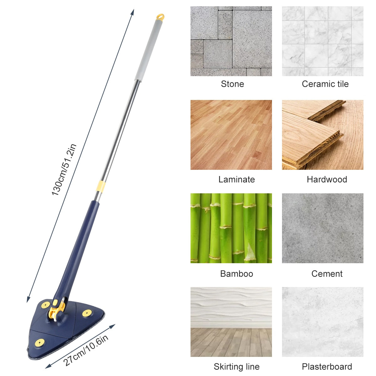 Self-Squeeze Triangular Mop - Zentronix